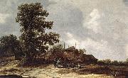 Jan van Goyen Farmyard with Haystack oil painting picture wholesale